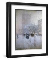 Late Afternoon, New York, Winter, 1900-Childe Hassam-Framed Premium Giclee Print