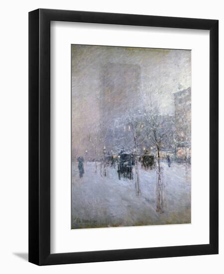 Late Afternoon, New York, Winter, 1900-Childe Hassam-Framed Premium Giclee Print