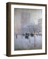 Late Afternoon, New York, Winter, 1900-Childe Hassam-Framed Premium Giclee Print