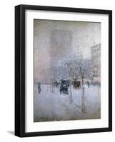 Late Afternoon, New York, Winter, 1900-Childe Hassam-Framed Premium Giclee Print