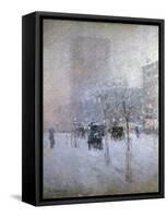 Late Afternoon, New York, Winter, 1900-Childe Hassam-Framed Stretched Canvas