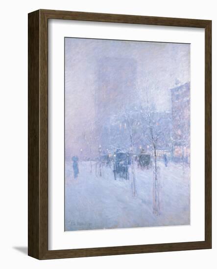 Late Afternoon, New York, Winter, 1900-Childe Frederick Hassam-Framed Giclee Print