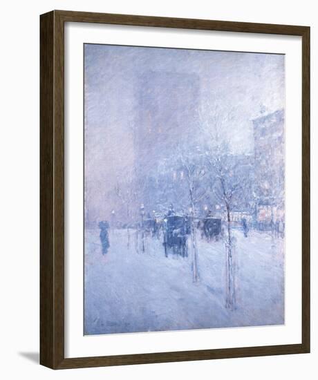 Late Afternoon, New York: Winter-Frederick Childe Hassam-Framed Giclee Print