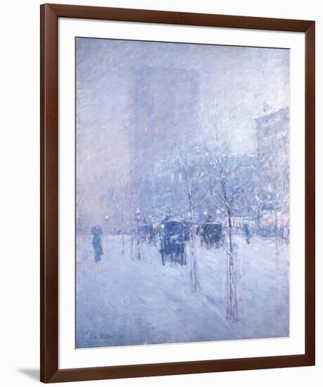 Late Afternoon, New York: Winter-Frederick Childe Hassam-Framed Giclee Print