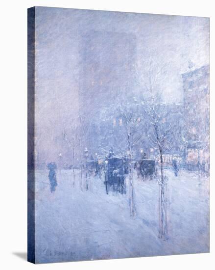Late Afternoon, New York: Winter-Frederick Childe Hassam-Stretched Canvas