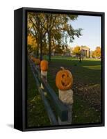 Late afternoon on the Dartmouth College Green, Hanover, New Hampshire, USA-Jerry & Marcy Monkman-Framed Stretched Canvas