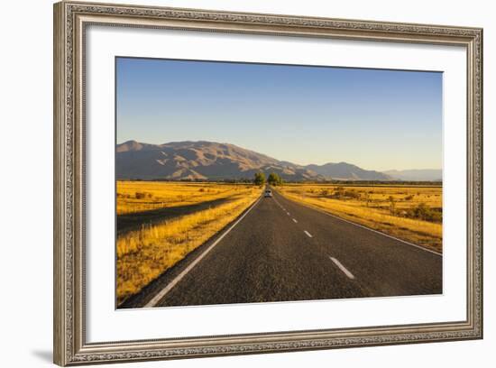 Late Afternoon on the Highway on the Way to Twizel, South Island, New Zealand, Pacific-Michael-Framed Photographic Print