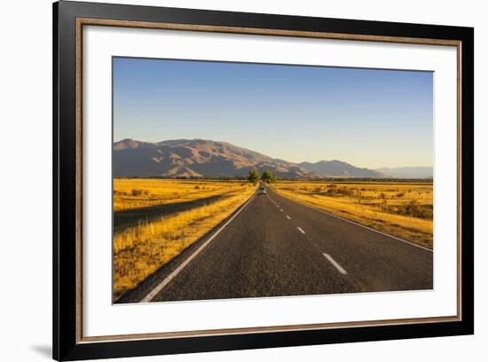 Late Afternoon on the Highway on the Way to Twizel, South Island, New Zealand, Pacific-Michael-Framed Photographic Print