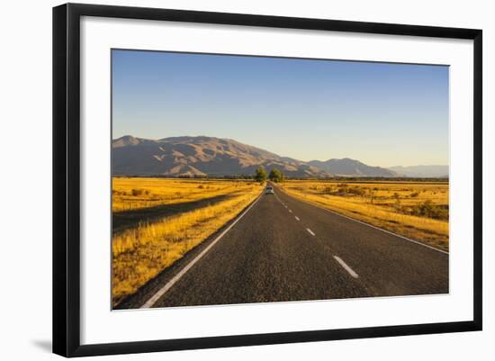 Late Afternoon on the Highway on the Way to Twizel, South Island, New Zealand, Pacific-Michael-Framed Photographic Print