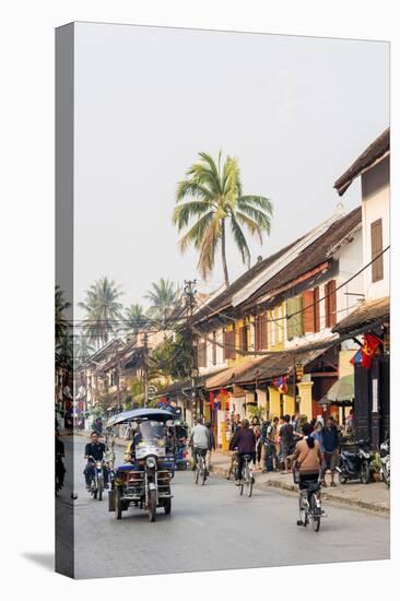 Late Afternoon Street Scene, Luang Prabang, Laos, Indochina, Southeast Asia, Asia-Jordan Banks-Stretched Canvas