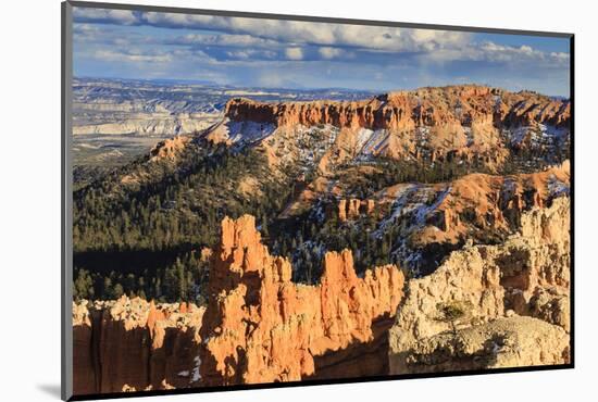 Late Afternoon Sun Lights Hoodoos and Rocks Through a Cloudy Sky in Winter-Eleanor Scriven-Mounted Photographic Print