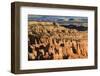 Late Afternoon Sun Lights Lines of Hoodoos at Sunset Point, Bryce Canyon National Park, Utah, Usa-Eleanor Scriven-Framed Photographic Print