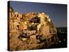 Late Afternoon Town View, Manarola, Rivera di Levante, Cinque Terre, Liguria, Italy-Walter Bibikow-Stretched Canvas