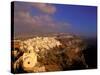 Late Afternoon View of Town, Thira, Santorini, Cyclades Islands, Greece-Walter Bibikow-Stretched Canvas