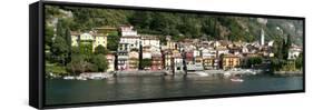 Late Afternoon View of Waterfront at Varenna, Lake Como, Lombardy, Italy-null-Framed Stretched Canvas