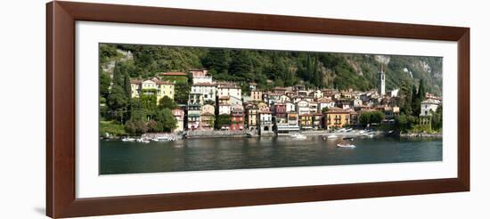 Late Afternoon View of Waterfront at Varenna, Lake Como, Lombardy, Italy-null-Framed Photographic Print