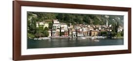 Late Afternoon View of Waterfront at Varenna, Lake Como, Lombardy, Italy-null-Framed Photographic Print