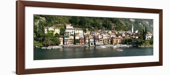 Late Afternoon View of Waterfront at Varenna, Lake Como, Lombardy, Italy-null-Framed Photographic Print