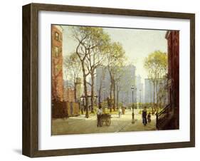 Late Afternoon, Washington Square-Paul Cornoyer-Framed Giclee Print