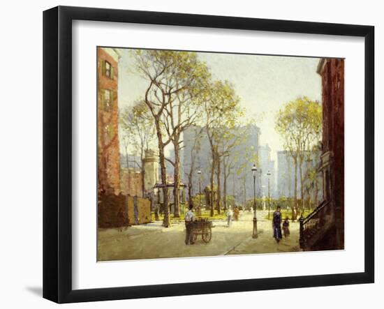 Late Afternoon, Washington Square-Paul Cornoyer-Framed Giclee Print