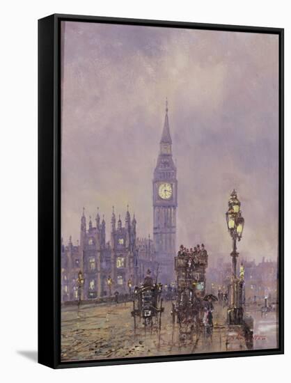 Late Afternoon, Westminster Bridge-John Sutton-Framed Stretched Canvas