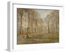 Late Autumn Day in the Jægersborg Deer Park, North of Copenhagen, 1886-Theodor Esbern Philipsen-Framed Giclee Print