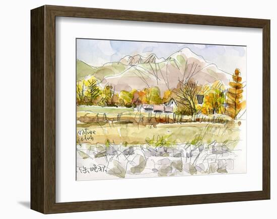 Late Autumn in Mountain Village, Cold Winter Awaits Soon-Kenji Fujimura-Framed Art Print