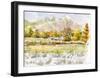 Late Autumn in Mountain Village, Cold Winter Awaits Soon-Kenji Fujimura-Framed Art Print