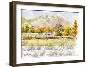 Late Autumn in Mountain Village, Cold Winter Awaits Soon-Kenji Fujimura-Framed Art Print