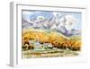 Late Autumn of Plateau Dyed to Autumn Tint of Larch-Kenji Fujimura-Framed Art Print