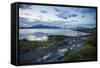 Late Evening Shot of the Bay of Puerto Natales, Patagonia, Chile, South America-Michael Runkel-Framed Stretched Canvas