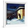 "Late for Party Due to Snow," January 27, 1962-George Hughes-Framed Giclee Print