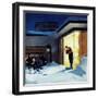 "Late for Party Due to Snow," January 27, 1962-George Hughes-Framed Giclee Print