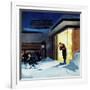 "Late for Party Due to Snow," January 27, 1962-George Hughes-Framed Giclee Print