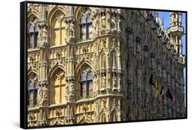 Late Gothic Town Hall at Grote Markt Square, Leuven, Brabant, Belgium, Europe-Hans-Peter Merten-Framed Stretched Canvas