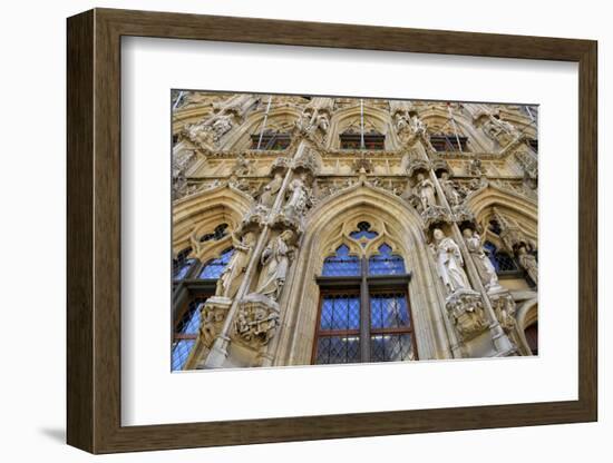 Late Gothic Town Hall at Grote Markt Square, Leuven, Brabant, Belgium, Europe-Hans-Peter Merten-Framed Photographic Print