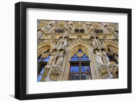 Late Gothic Town Hall at Grote Markt Square, Leuven, Brabant, Belgium, Europe-Hans-Peter Merten-Framed Photographic Print