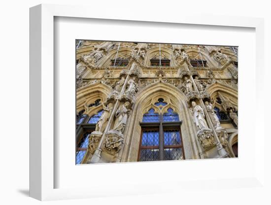 Late Gothic Town Hall at Grote Markt Square, Leuven, Brabant, Belgium, Europe-Hans-Peter Merten-Framed Photographic Print