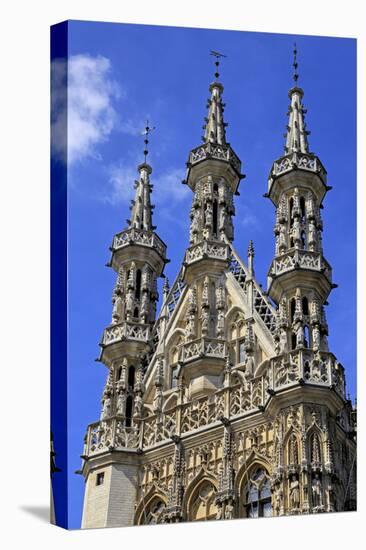 Late Gothic Town Hall at Grote Markt Square, Leuven, Brabant, Belgium, Europe-Hans-Peter Merten-Stretched Canvas