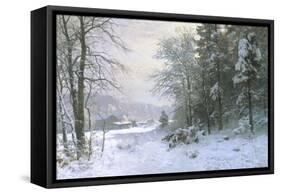 Late Lies the Winter Sun-Anders Andersen-Lundby-Framed Stretched Canvas