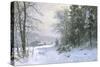Late Lies the Winter Sun-Anders Andersen-Lundby-Stretched Canvas