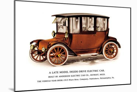 Late Model Inside-Drive Electric Car-null-Mounted Premium Giclee Print