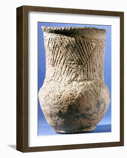 Late Neolithic/Early Bronze Age Ceramic Beaker, European, C4000 Bc-null-Framed Photographic Print
