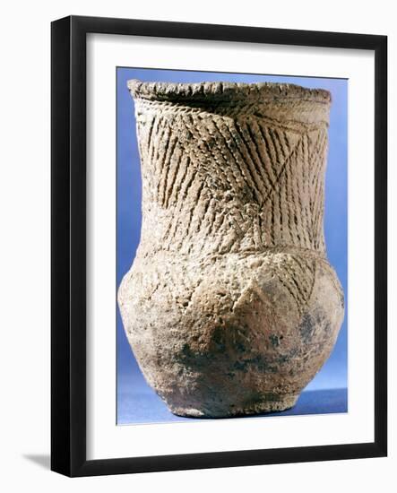 Late Neolithic/Early Bronze Age Ceramic Beaker, European, C4000 Bc-null-Framed Photographic Print