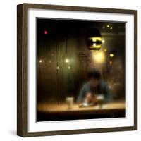 Late Night Coffee and Steamy Windows-Sharon Wish-Framed Photographic Print