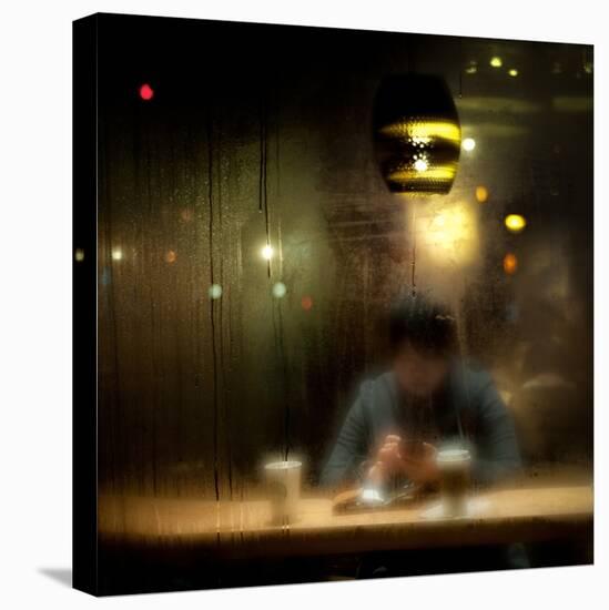 Late Night Coffee and Steamy Windows-Sharon Wish-Stretched Canvas