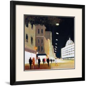 Late Shoppers, Harrods-Jon Barker-Framed Art Print