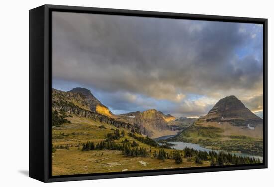Late Stormy Light Above Hidden Lake at Logan Pass in Glacier National Park, Montana, Usa-Chuck Haney-Framed Stretched Canvas