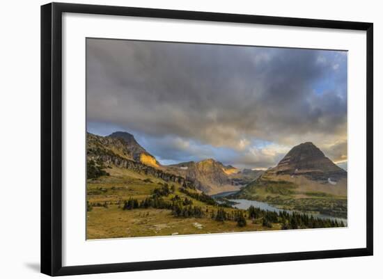 Late Stormy Light Above Hidden Lake at Logan Pass in Glacier National Park, Montana, Usa-Chuck Haney-Framed Photographic Print