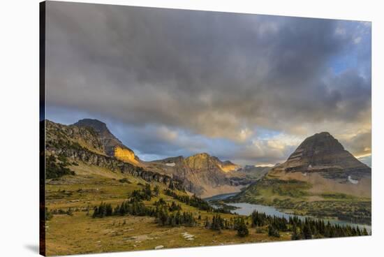 Late Stormy Light Above Hidden Lake at Logan Pass in Glacier National Park, Montana, Usa-Chuck Haney-Stretched Canvas